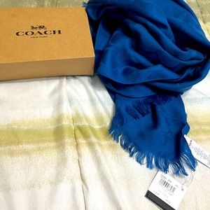 Coach scarf with tags and gift box